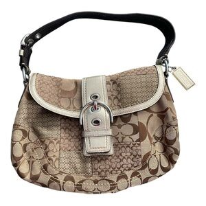 Coach Patchwork Brown and Cream Shoulder Bag